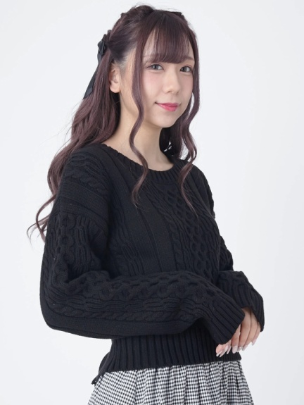 BACKリボンケーブルニット