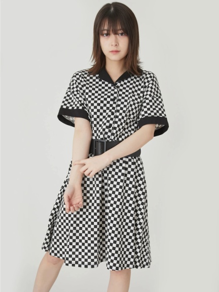 チェックボウリングシャツOP チェックボウリングシャツOP