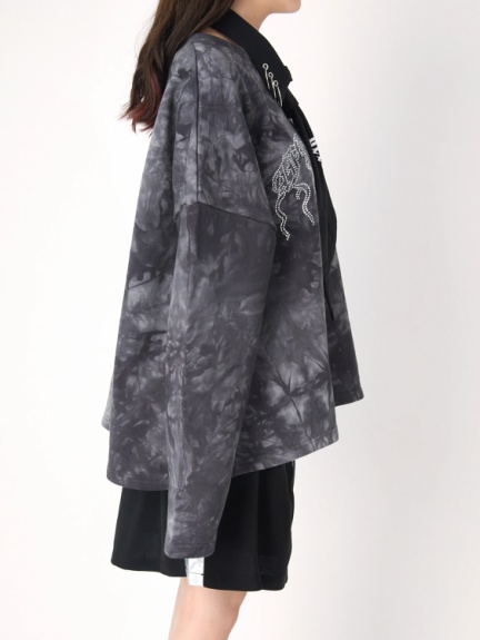 ラインストーンロゴプルオーバー