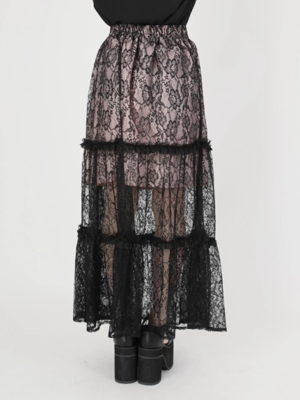 レースティアードスカート レースティアードスカート