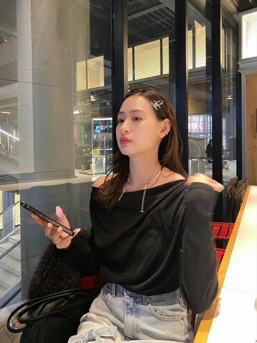 【RE ARRIVAL】 drape design tops / black