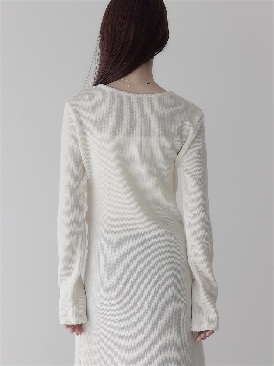 【NEW】 button line asymmetry dress / ivory 【NEW】 button line asymmetry dress / ivory