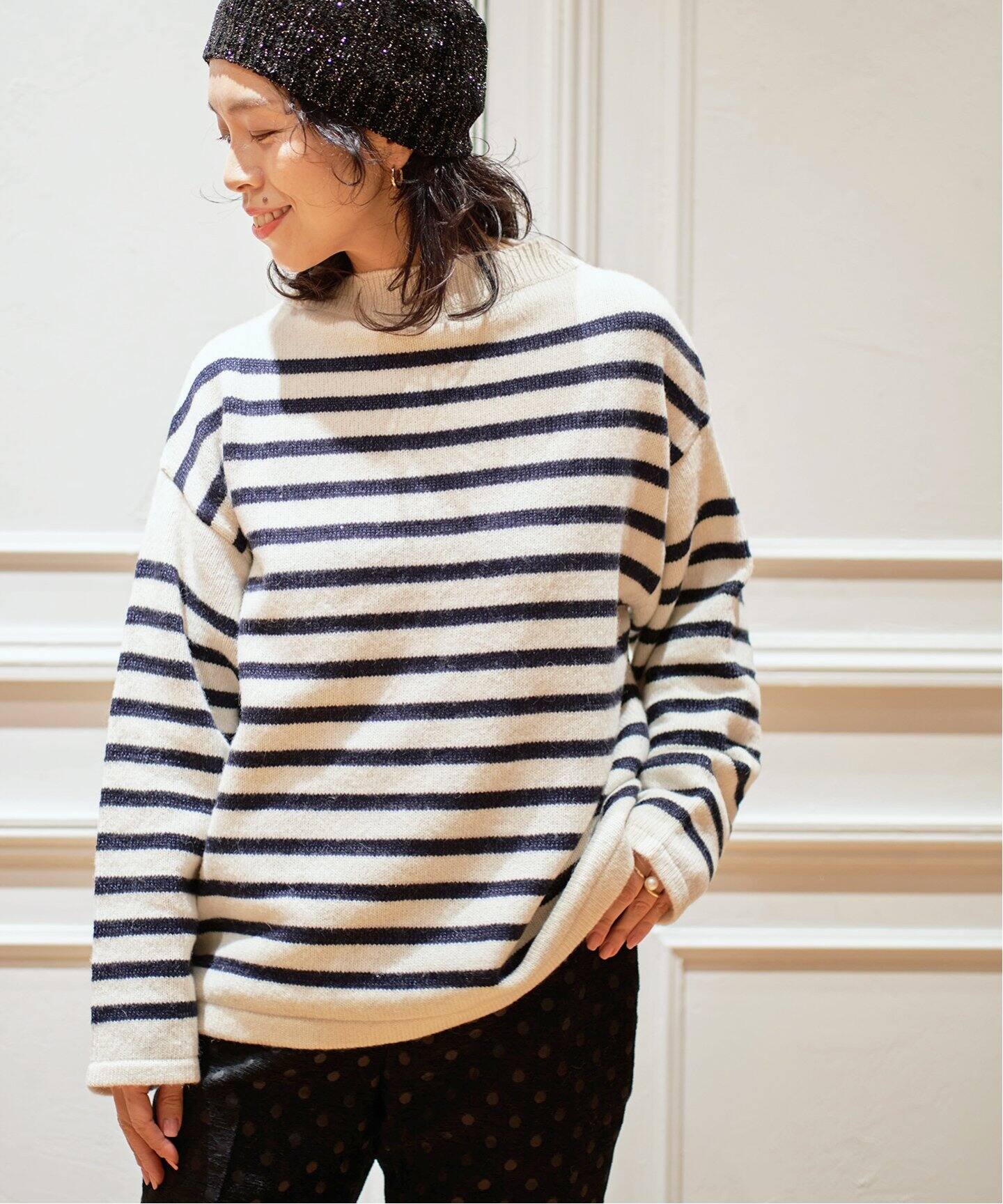 IENA LA BOUCLE TENERO ボーダーニットプルオーバー◆