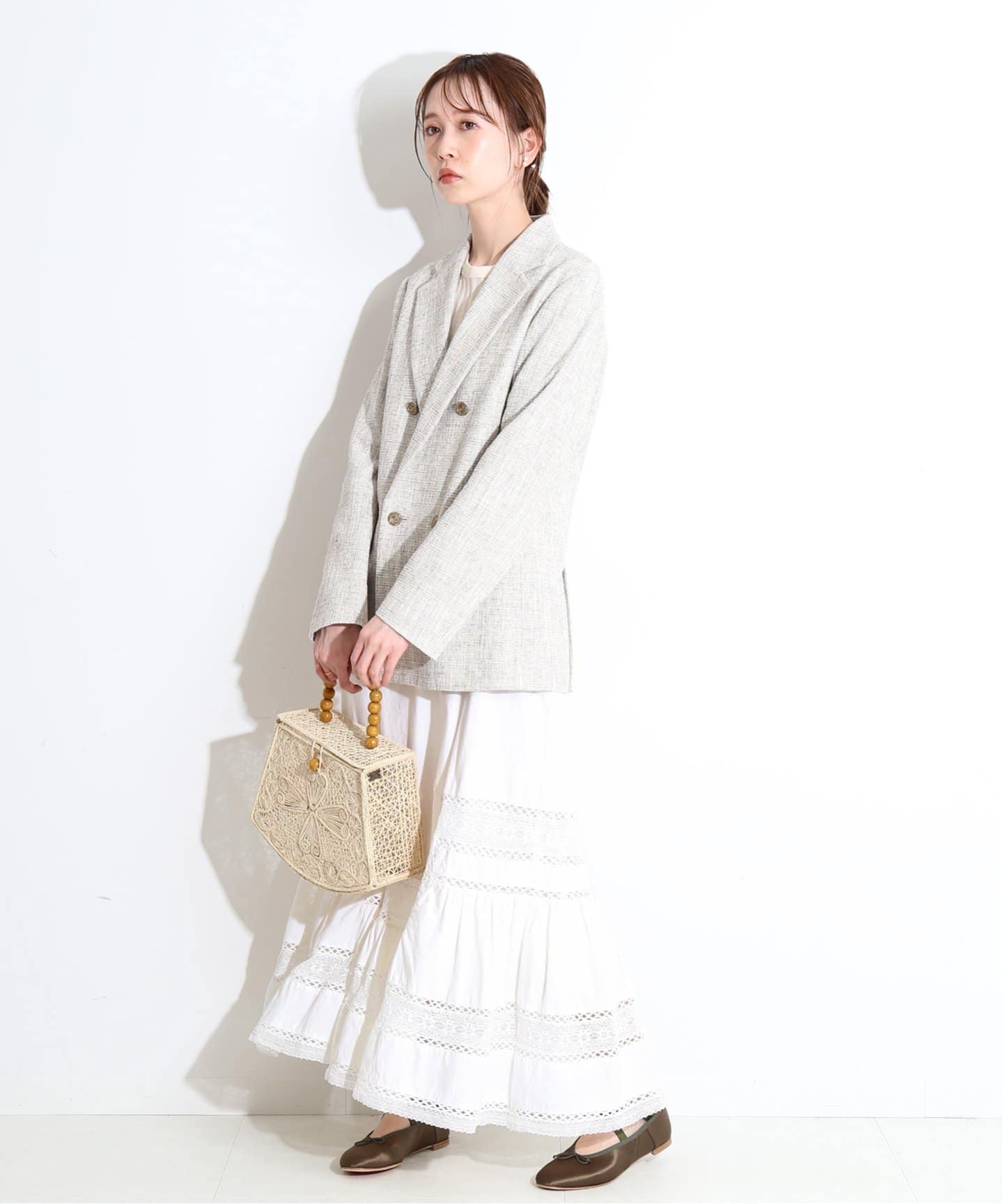 IENA LA BOUCLE C/Wウェザーレーススカート◆ IENA LA BOUCLE C/Wウェザーレーススカート◆