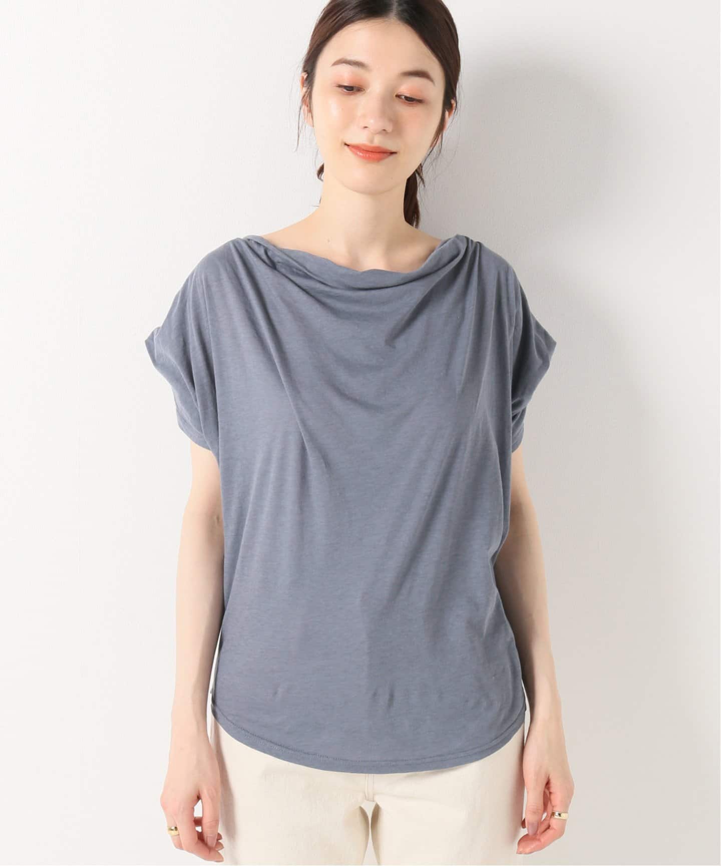 【enrica/エンリカ】2WAYショートスリーブTシャツ 【enrica/エンリカ】2WAYショートスリーブTシャツ