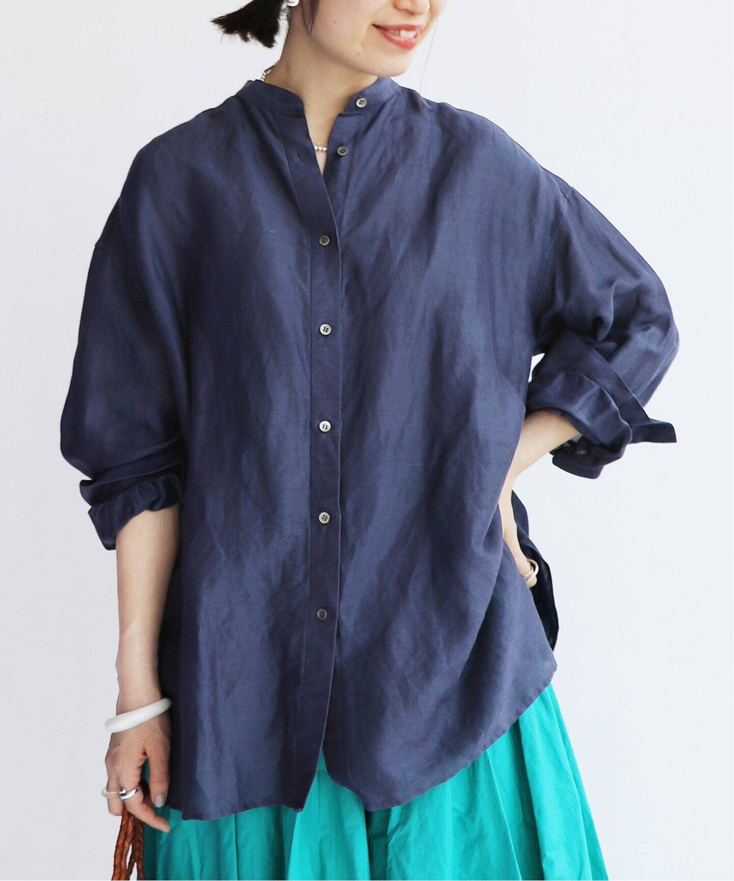 ラミーリヨセルバックギャザーシャツ◆