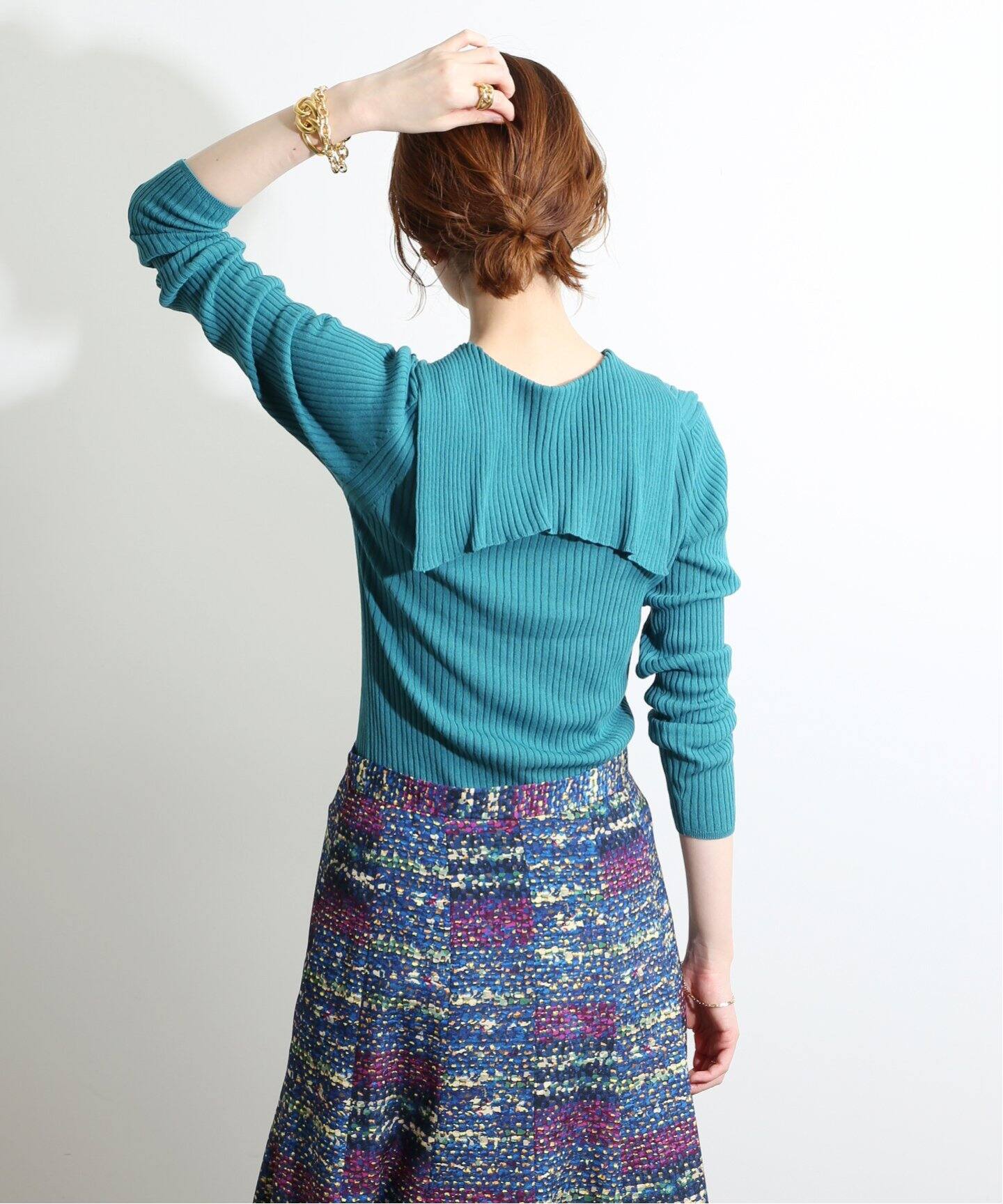 IENA LA BOUCLE ATENE リブセーラーカラーニット◆