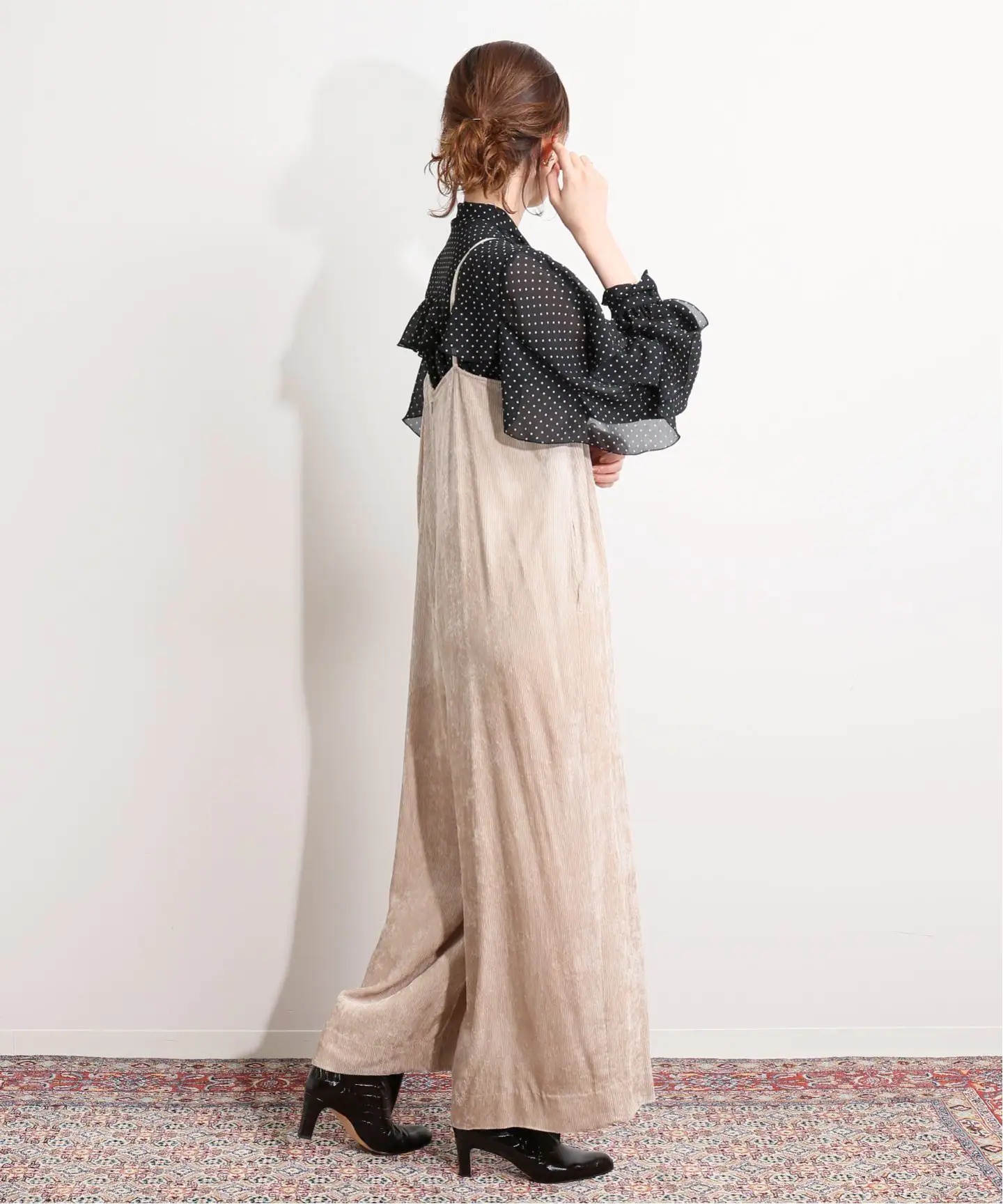 《予約》IENA LA BOUCLE レーヨンコール キャミオールインワン◆