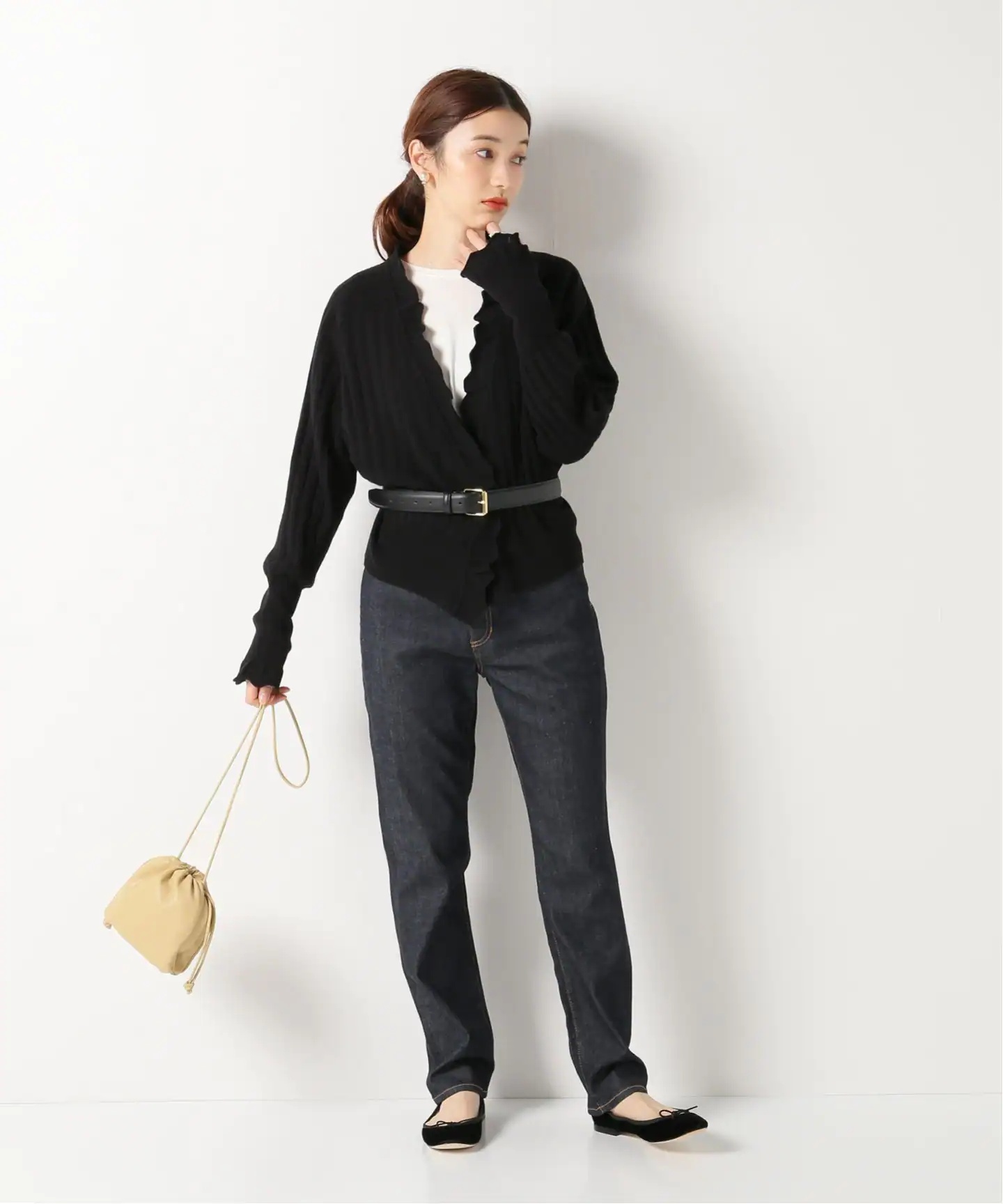 スカラップフリルカーディガン◆