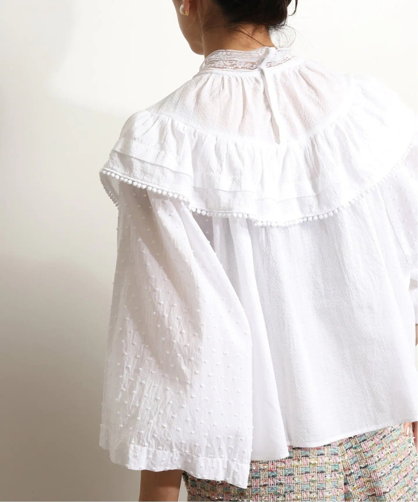 《追加》IENA LA BOUCLE ドビードットレースブラウス