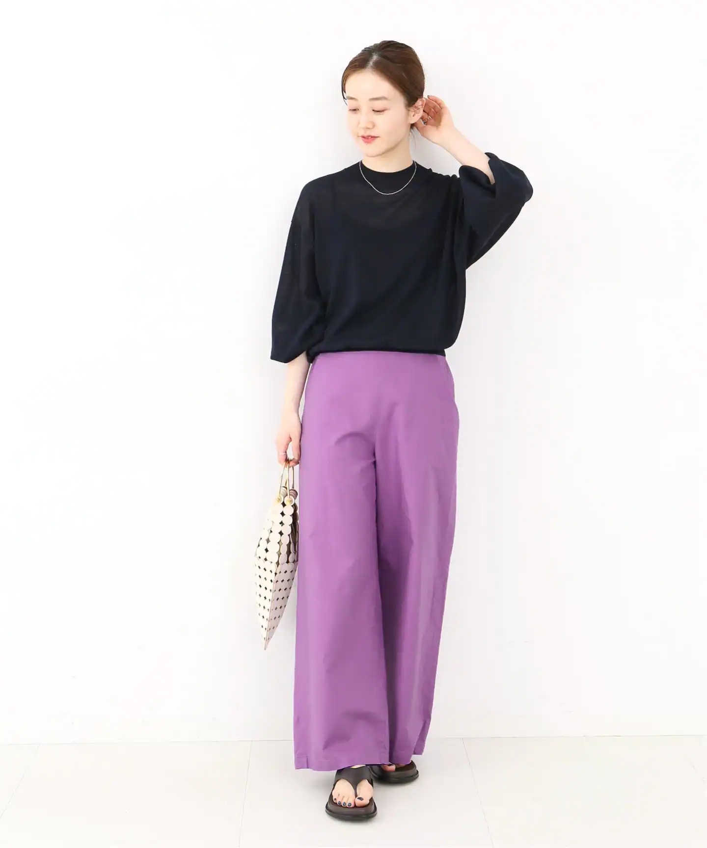 《予約》コットンリネンオックスワイドパンツ 《予約》コットンリネンオックスワイドパンツ