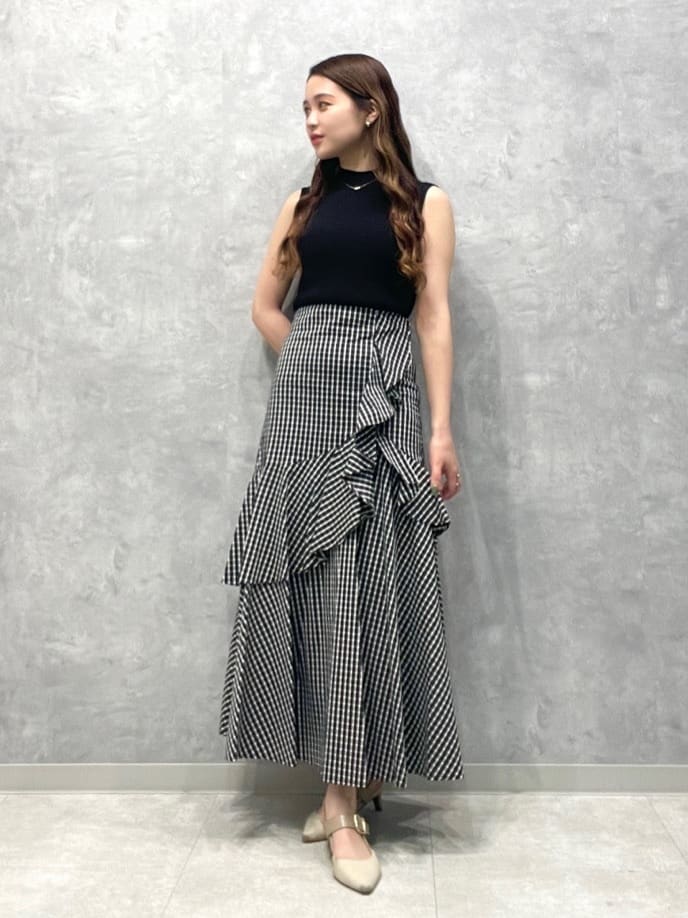 【WEB先行発売】チェックフリルドッキングワンピース 【WEB先行発売】チェックフリルドッキングワンピース