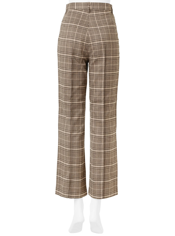 チェック柄センターピンタックパンツ[gm441]