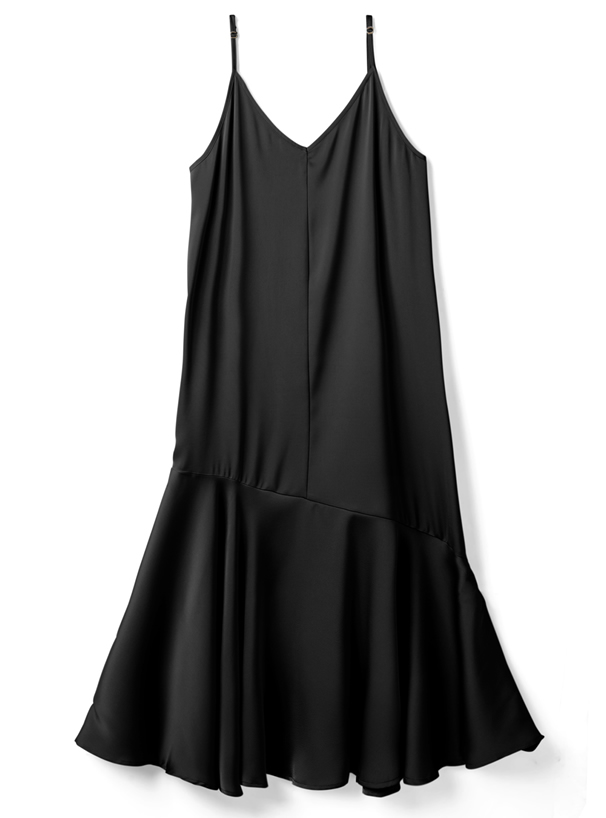 アシンメトリーサテンキャミワンピース[fo1500]