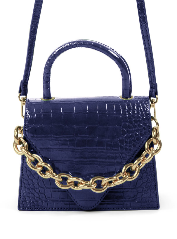 田中みな実 2Wayクロコダイル柄ビッグチェーンバッグ[tr399]
