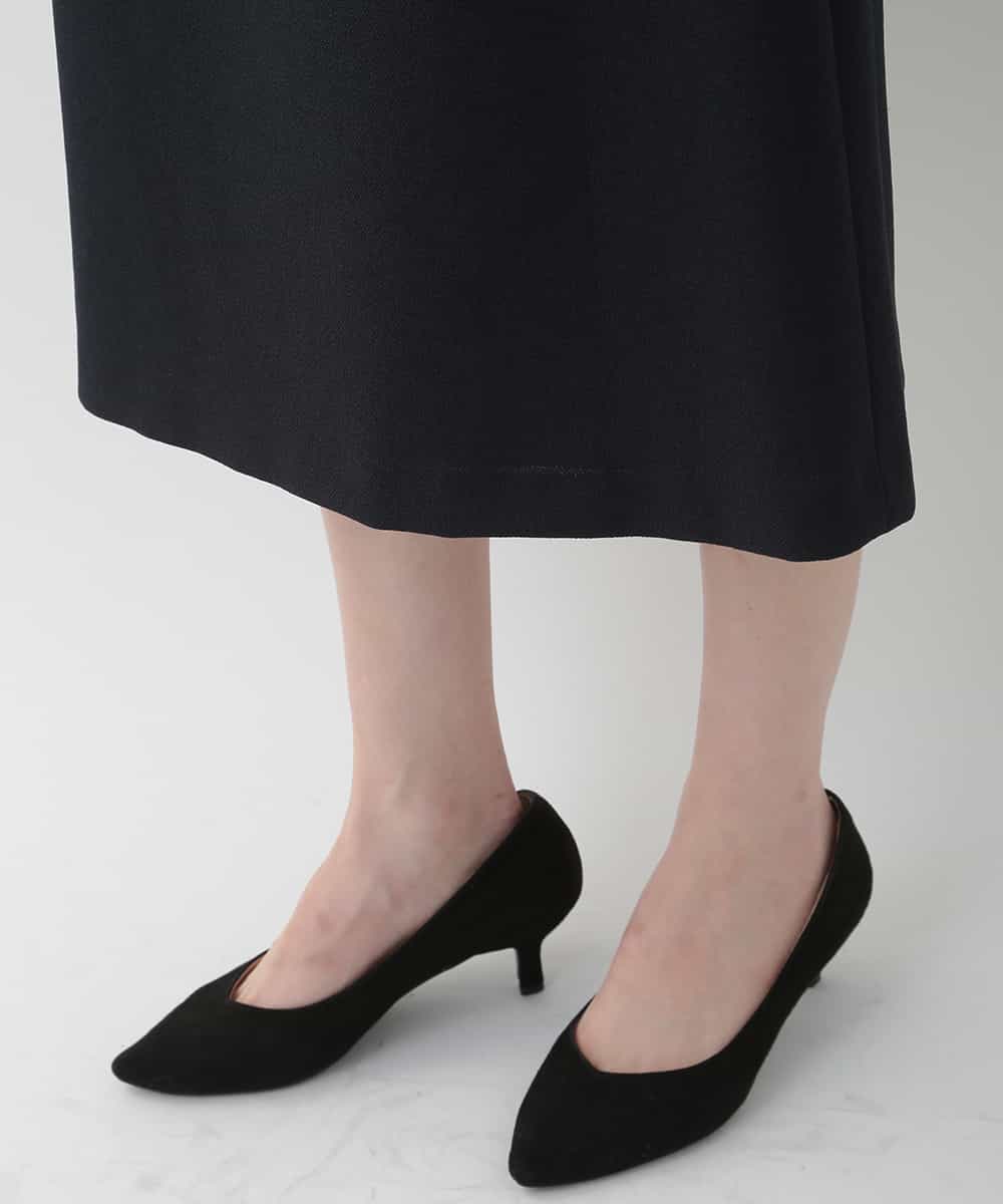 【洗える】ボタンディテール台形スカート