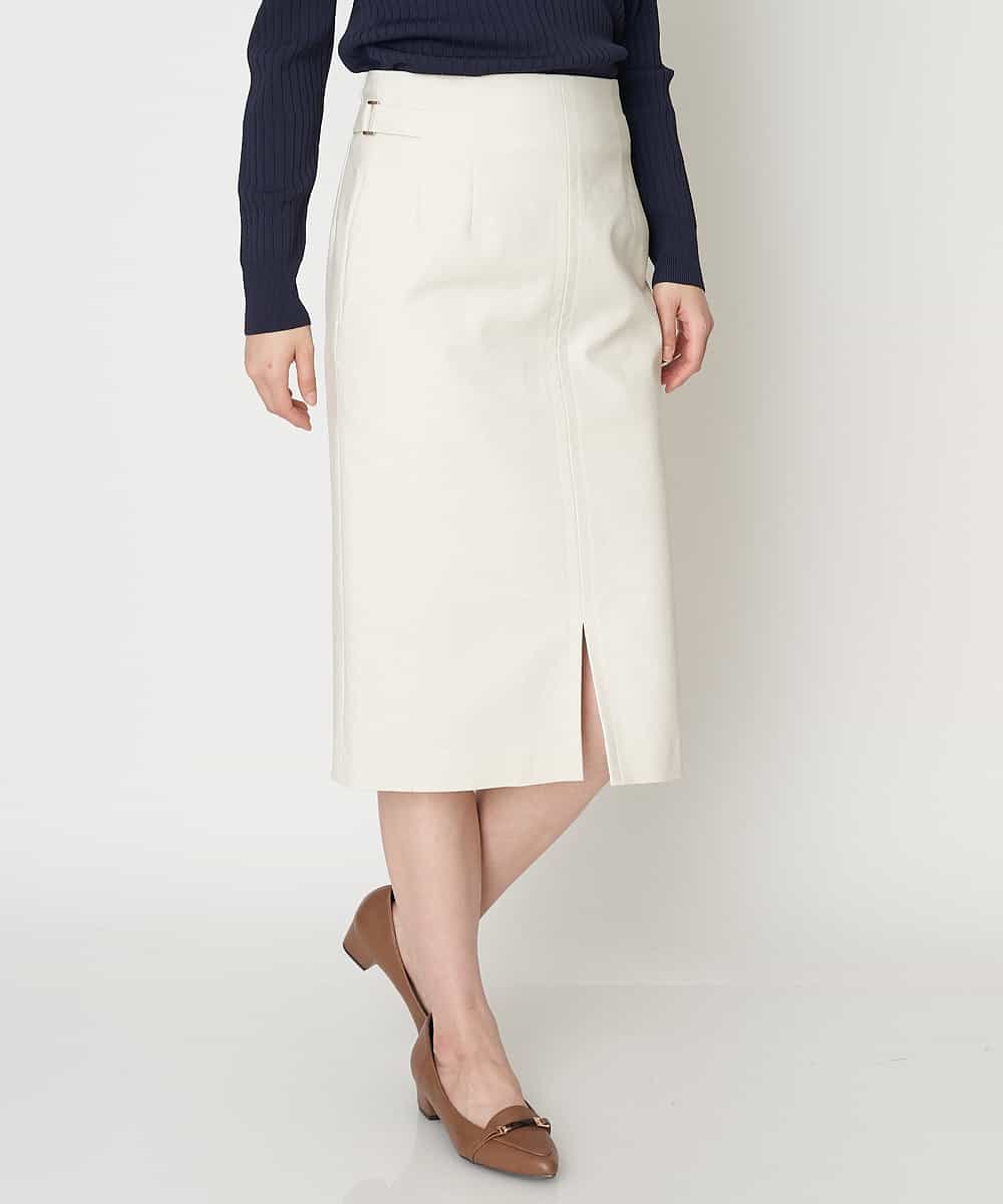 【洗える】サイドベルトタイトスカート