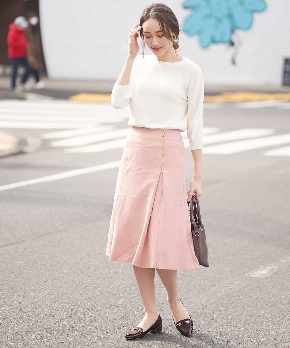 【洗濯機で洗える】サイドプリーツスカート