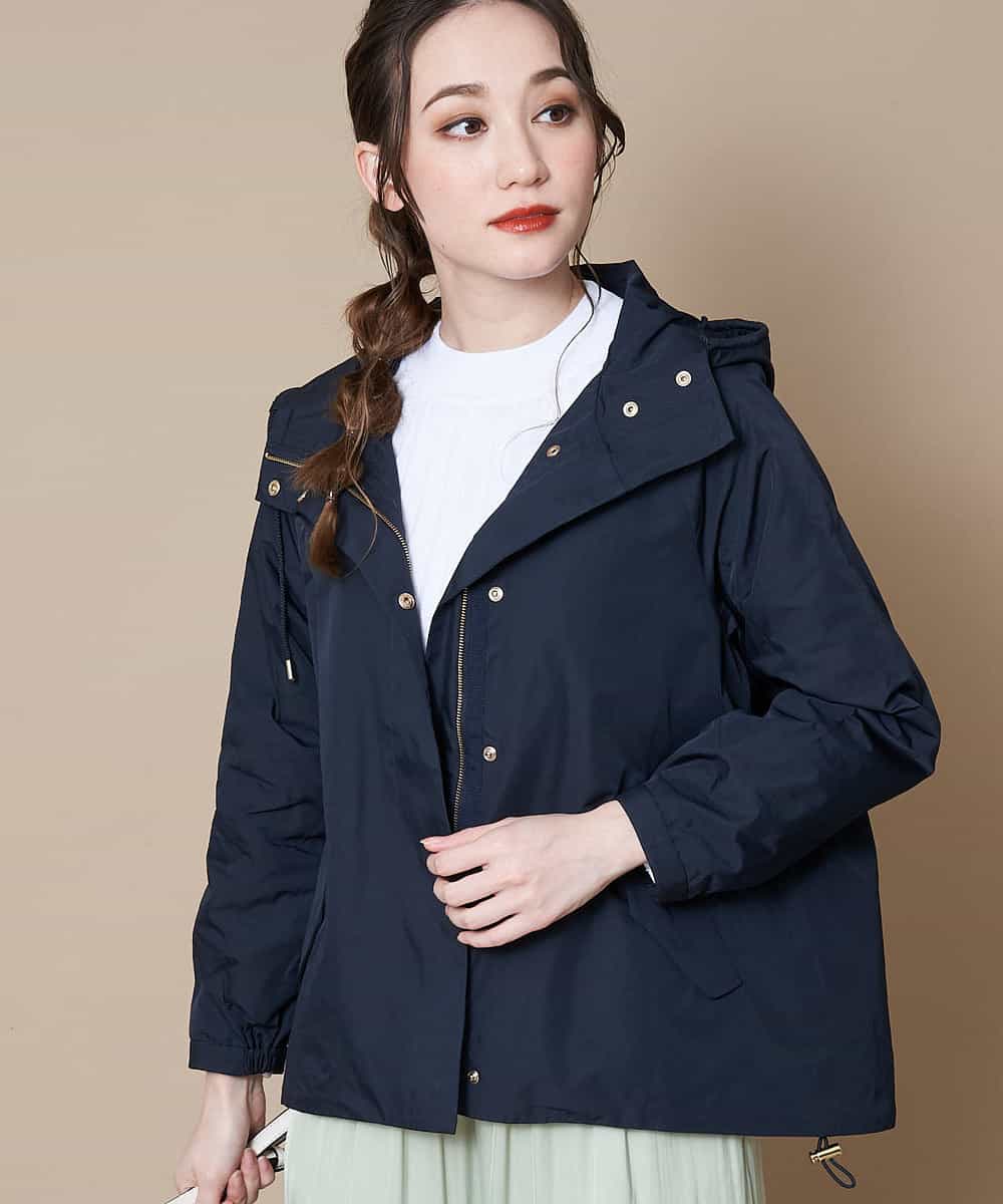 【洗える】フーテッドカジュアルブルゾン