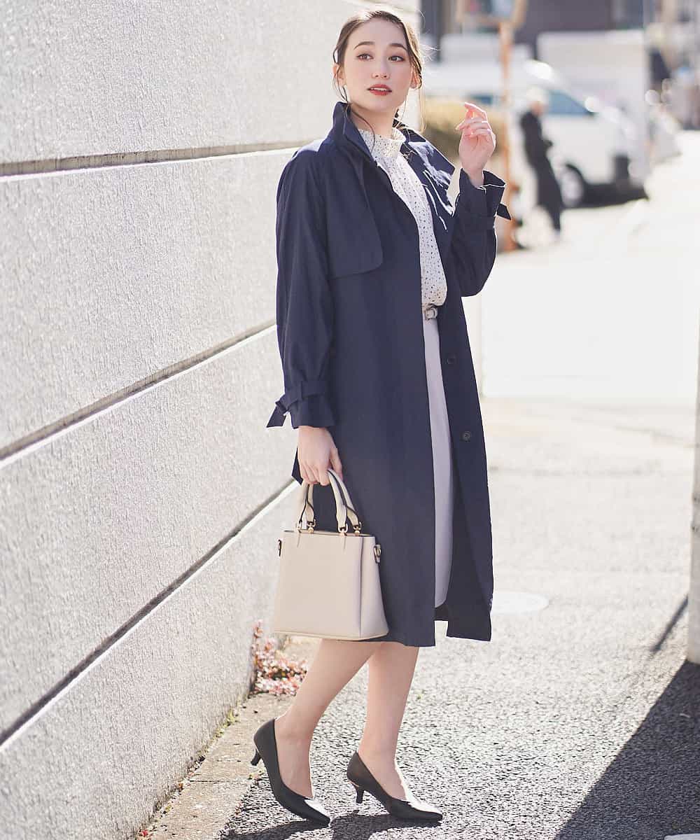 【洗える】スタンドカラートレンチコート