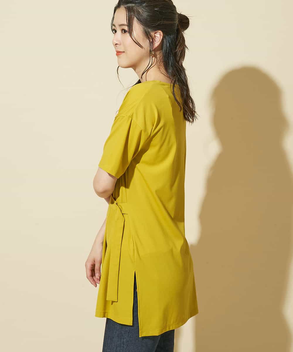 【洗濯機で洗える】【秋まで着られる】ベルト付きチュニック 【洗濯機で洗える】【秋まで着られる】ベルト付きチュニック