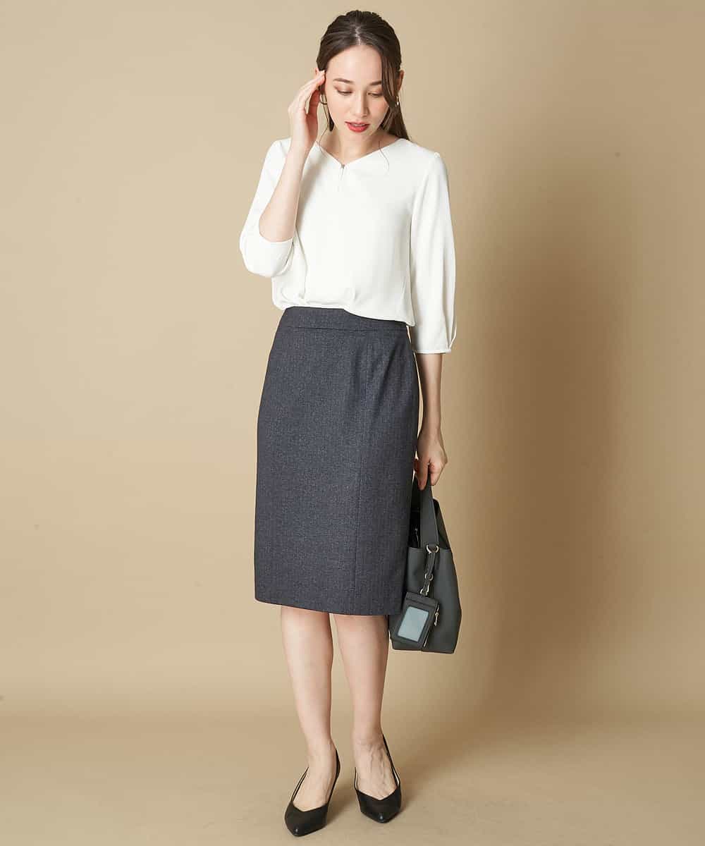 【セットアップ可/シワになりにくい】ベーシックタイトスカート 【セットアップ可/シワになりにくい】ベーシックタイトスカート