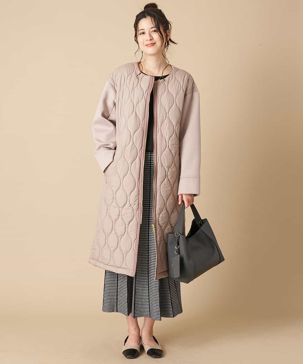 【洗える】カットボンディングスムースタフタコート 【洗える】カットボンディングスムースタフタコート