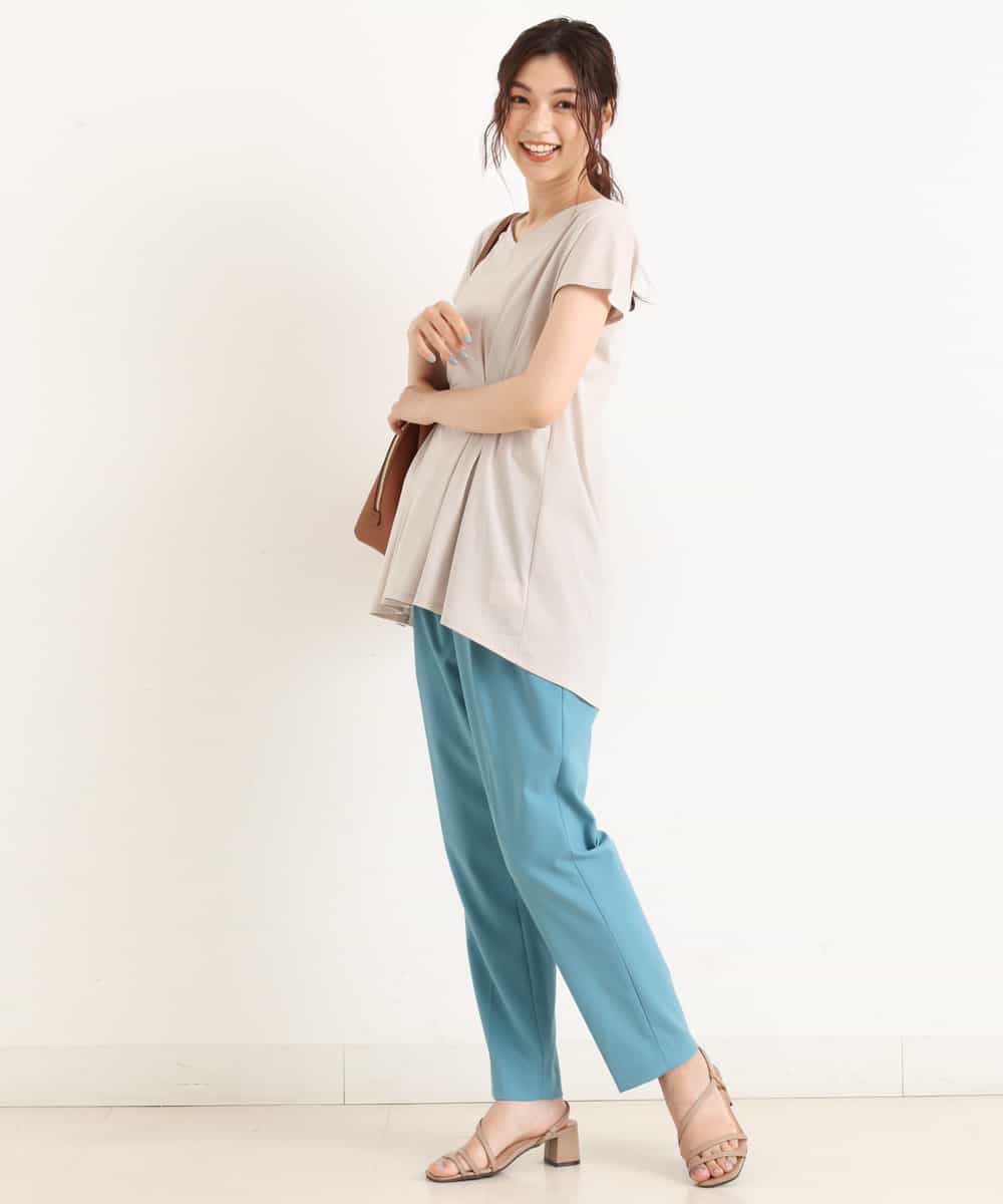 【接触冷感】ペプラムシルエットカットソー 【接触冷感】ペプラムシルエットカットソー