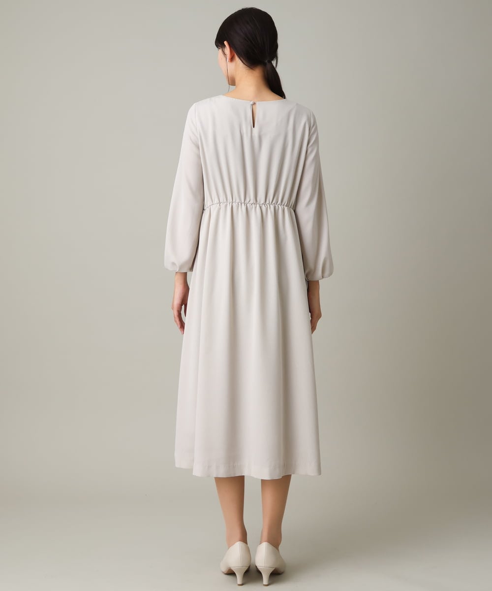 【洗える/帯電防止】ウエストタックワンピース