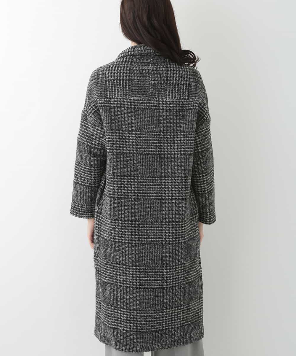 グレンチェックロングカーディガン