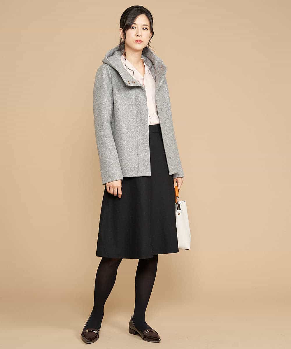 ウール混フレアスカート