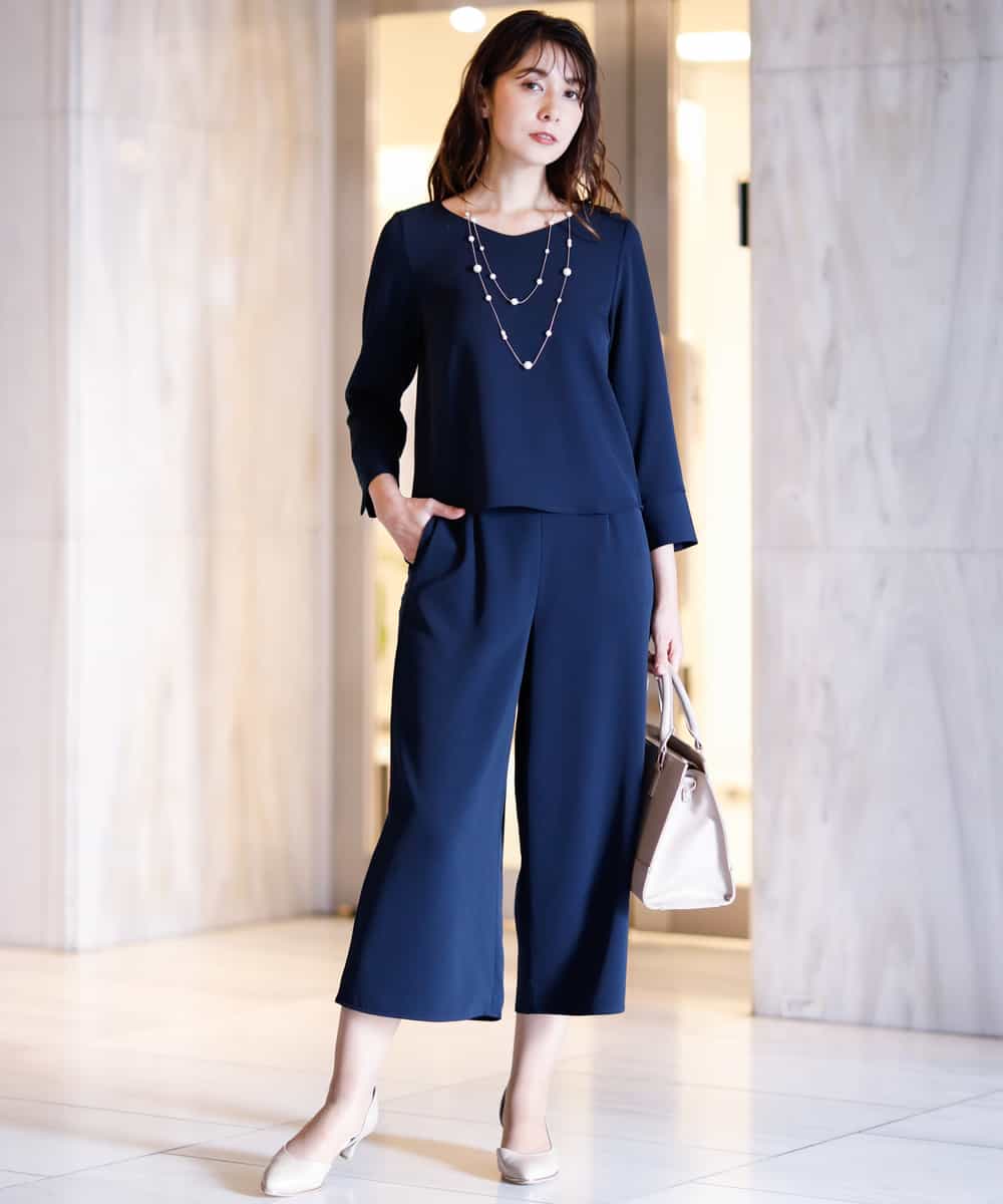 【2点セット】ブラウス×ワイドパンツセットアップ 【2点セット】ブラウス×ワイドパンツセットアップ