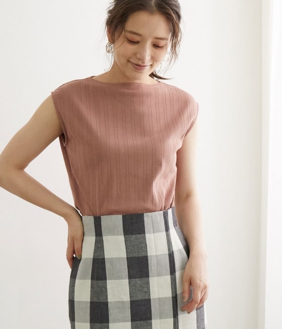 【今だけ通常価格から15％OFF】
【汗染み防止】ランダムテレコフレンチスリーブトップス