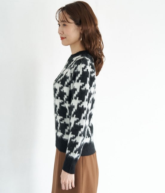 【PRE ORDER 10%OFF!】
ビック千鳥柄ニットプルオーバー
