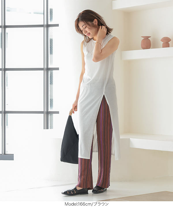 マルチストライプニットパンツ [M3336]