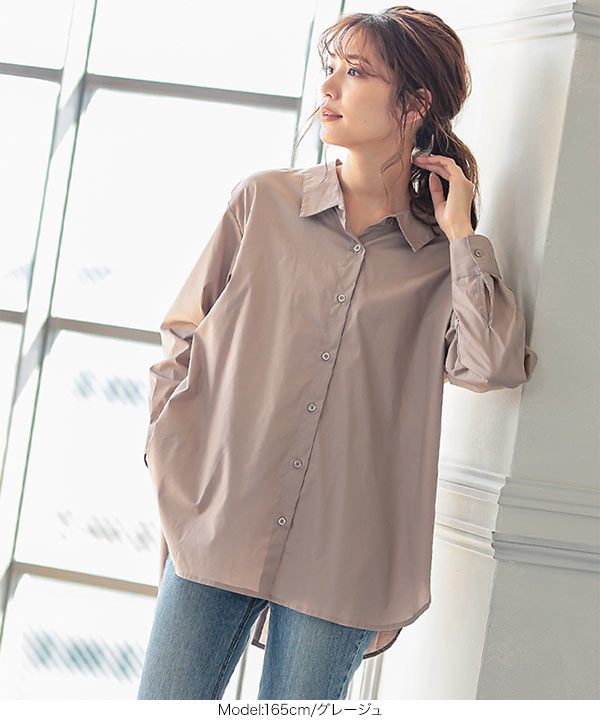 ≪トップス全品送料無料！9/6(月)朝11:59まで≫バックスリットリボンシャツ [C4905]