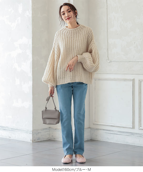 センターラインストレッチデニムパンツ [M3454]