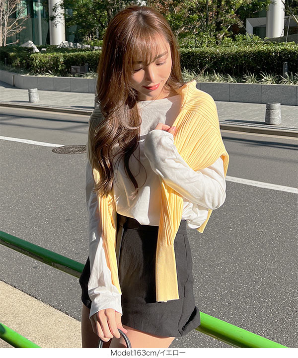 ［ 岡部あゆみさんコラボ ］ランダムリブニットカーディガン [C5935]