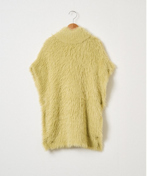 【Audrey and John Wad】ケープ＆ベスト2WAYシャギーニット -手洗い可-