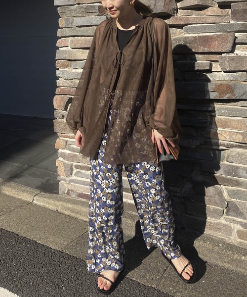 【Audrey and John Wad】チュールボリュームギャザーブラウス