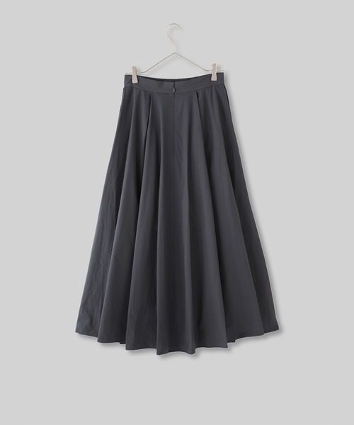 【Audrey and John Wad】コットンナイロンタックロングスカート