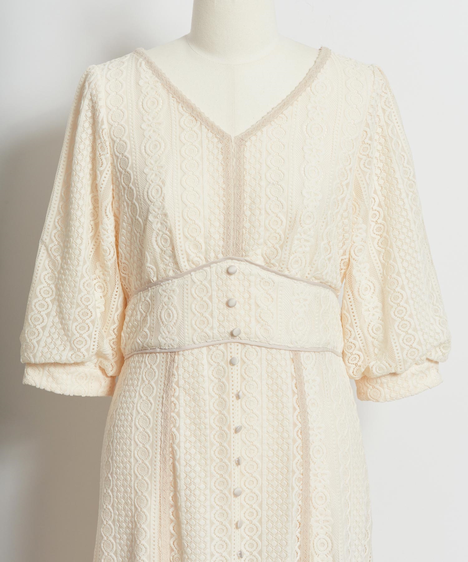 【予約】起毛レースワンピース