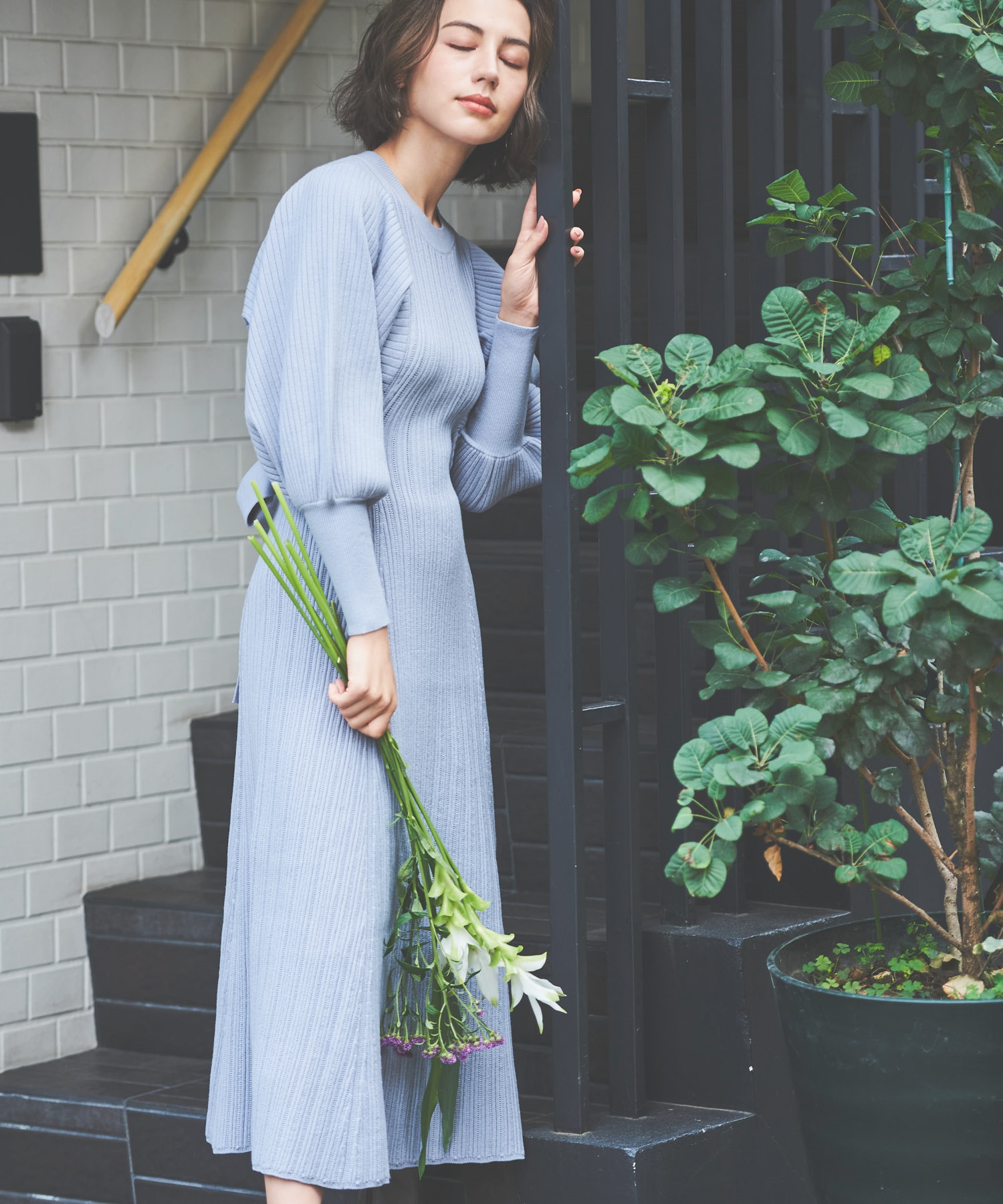 【予約】ドルマンニットワンピース