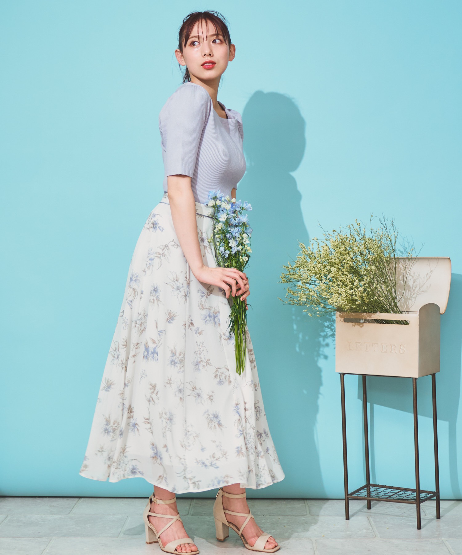 【予約】ペイントラインフラワースカート