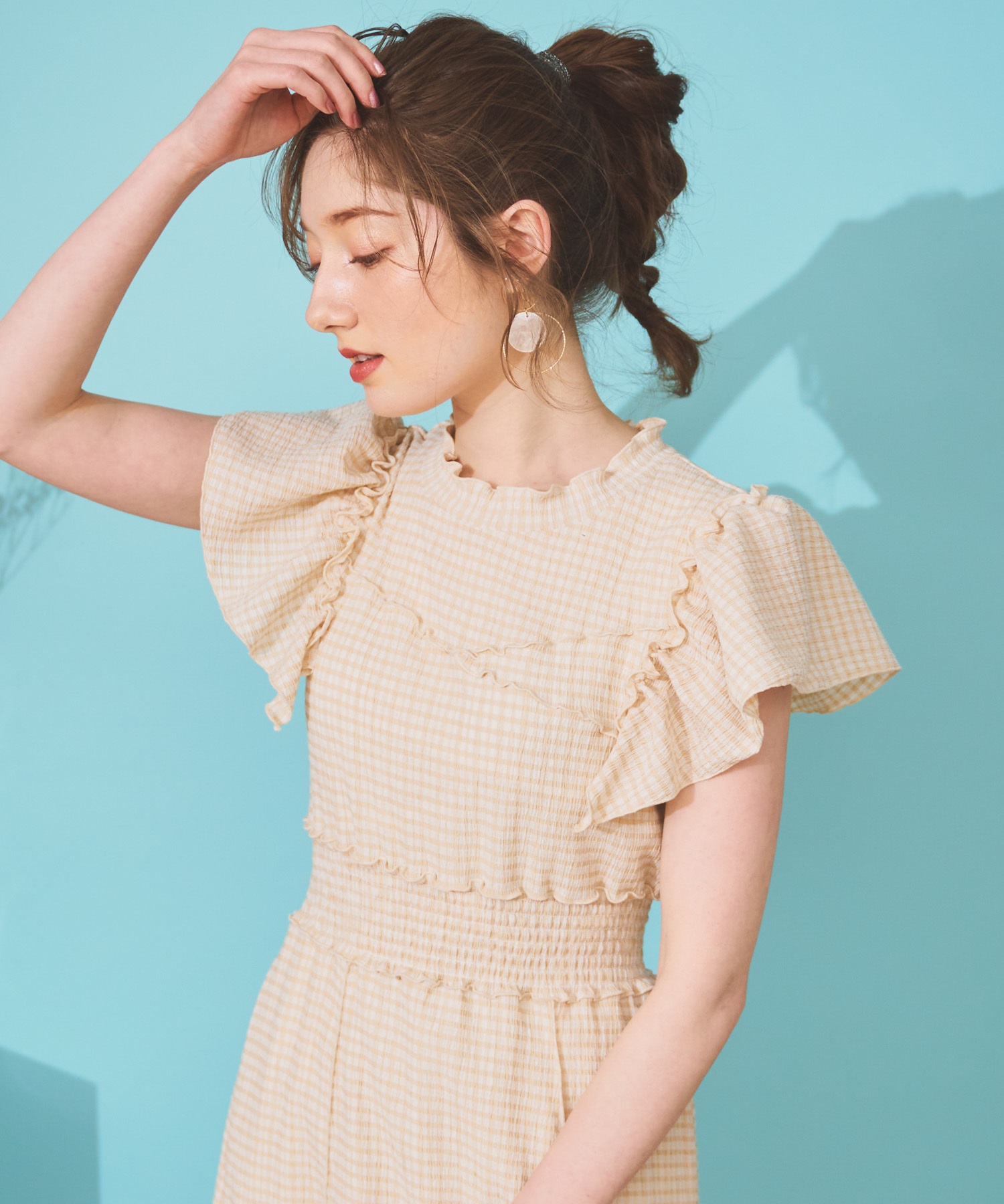 【予約】【WEB限定】メロー切替ワンピース