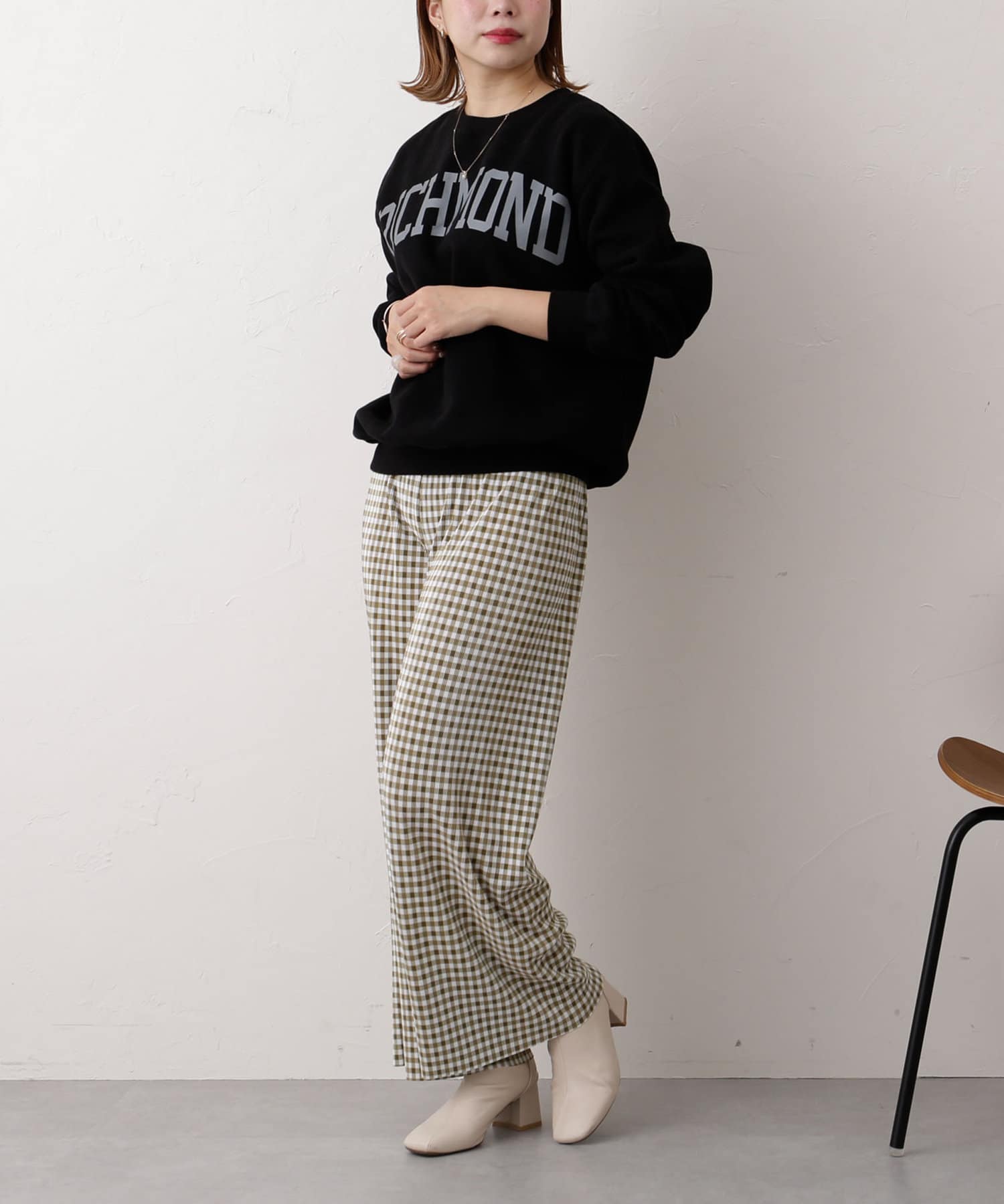 ギンガムチェックプリーツパンツ ギンガムチェックプリーツパンツ