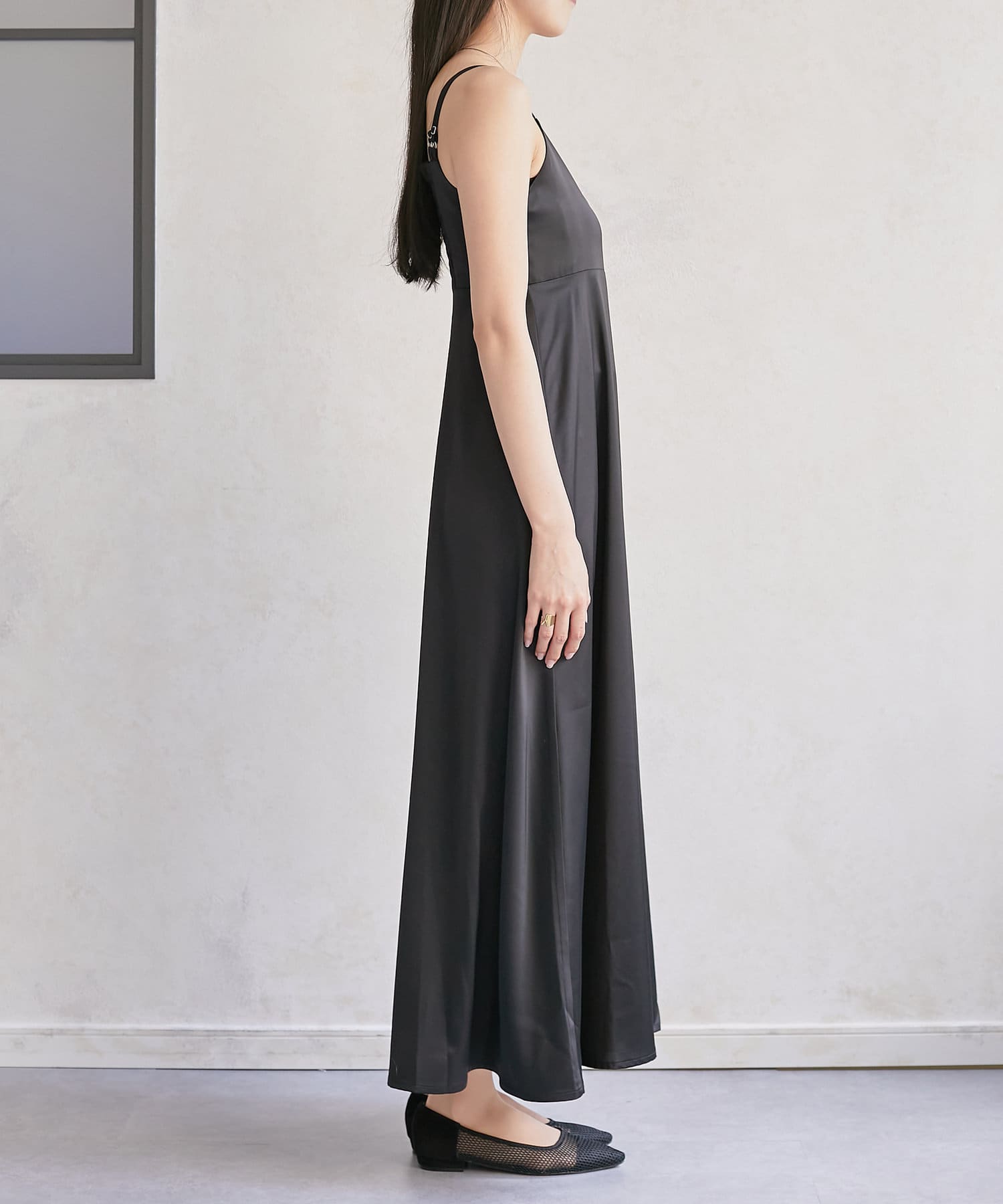 【4/4発売！YUNA企画】サテンセミフレアキャミワンピース