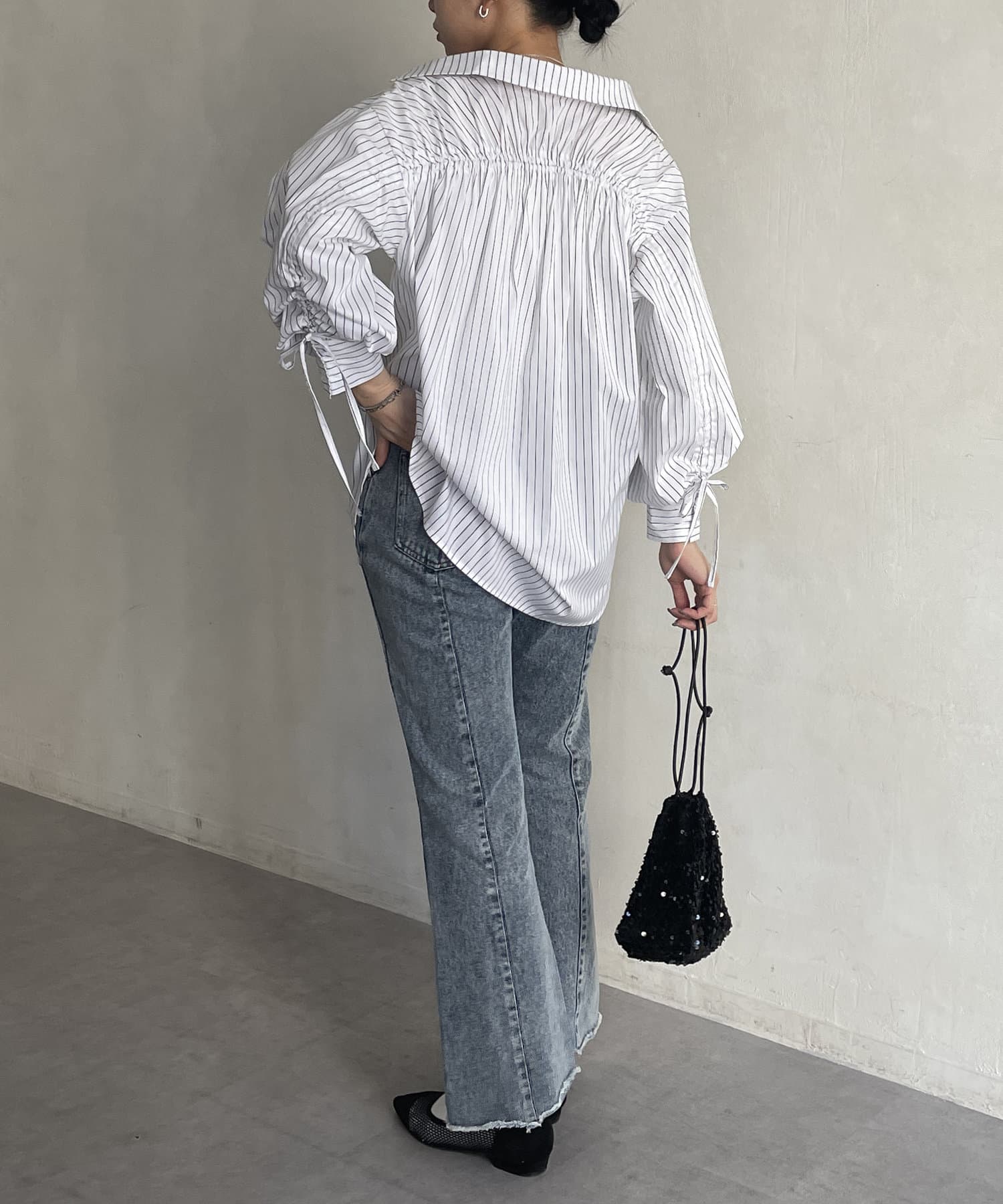 バックドロストアソートストライプシャツ