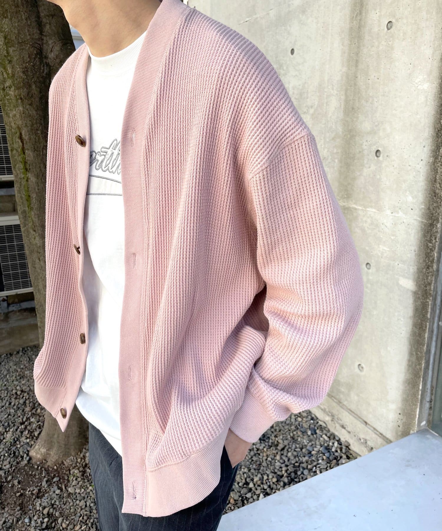 【DEEVOO/ディーヴォ】 ワッフルカーディガン 【DEEVOO/ディーヴォ】 ワッフルカーディガン