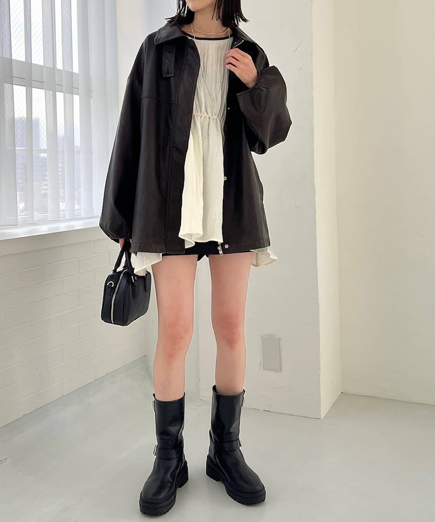 【3色展開】フェイクレザージャケット 【3色展開】フェイクレザージャケット